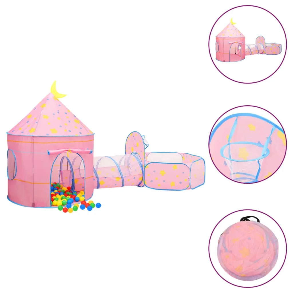  VidaXL Spielzelt Für Kinder Rosa 301x120x128 Cm