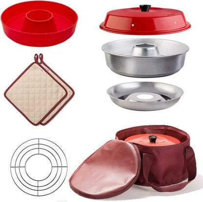  OMNIA Backofen Back-Kit 5teilig (Silikonform, Aufbackgitter, Tasche, Topflappen)