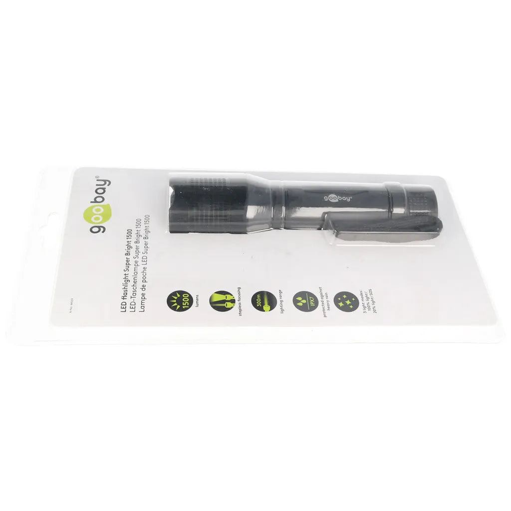 Goobay LED-Taschenlampe Super Bright 1500