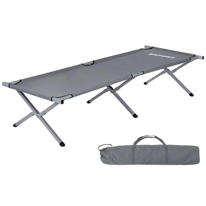  SONGMICS Campingbett Grau Oxford-Gewebe XXXXL 210 X 72 X 45 Cm Bis 260 Kg Belastbar Feldbett Stahl Gartenliege Sonnenliege GCB21U