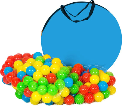 Tectake Spielzelt Mit Tunnel, 200 Bällen Und Tasche - Blau