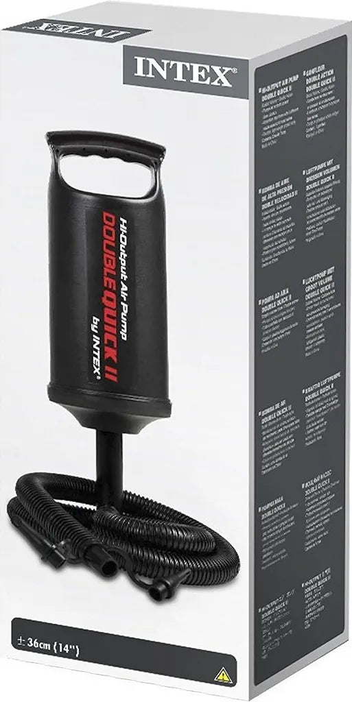  Intex Doppelhub Luftpumpe Double Quick II 36cm 6.7/8.5/18mm Adapter