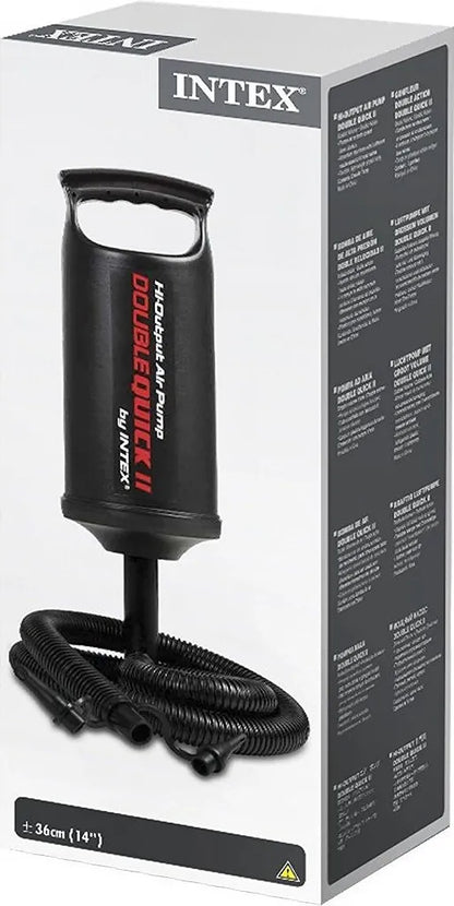  Intex Doppelhub Luftpumpe Double Quick II 36cm 6.7/8.5/18mm Adapter