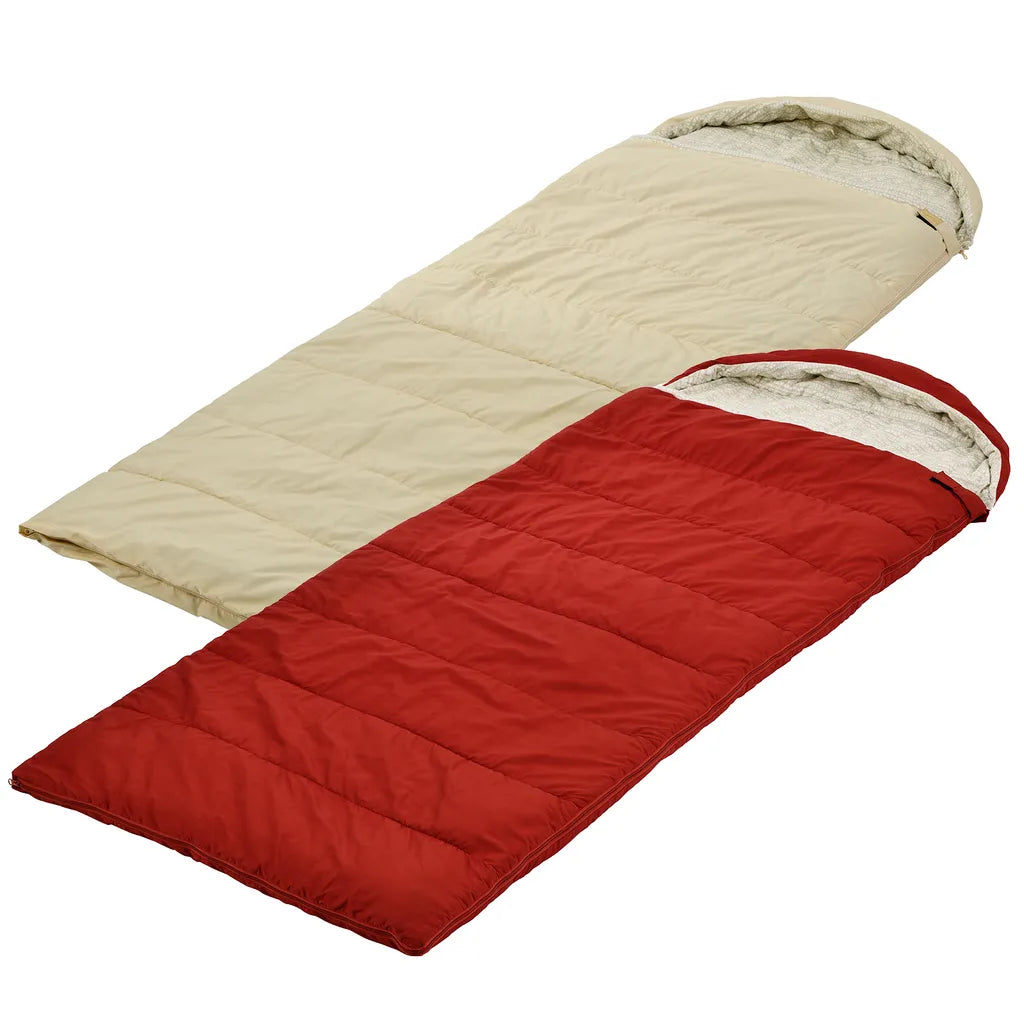  Deckenschlafsack, Outdoor Schlafsack Für Camping Und Zelten, 90 Cm Breit, Baumwolle Bossa Nova/Lamb's Wool, Inkl. Packbeutel, Farbe:rot