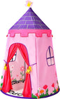  COSTWAY Spielzelt Für Kinder, Kinderhaus Mit Tragetasche & Fenstern, Kinderzelt Schloss Zelt, Spielzeugzelt Für Jungen & Mädchen, Spielhaus Für Innen Und Außen (Pink)
