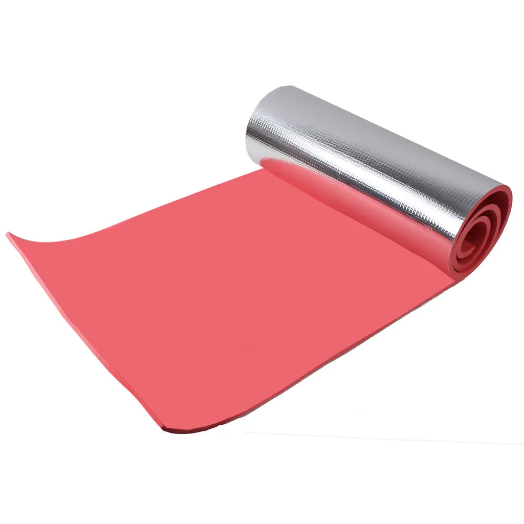  SPORTVIDA Isomatte Gymnastikmatte Alu Isolierungsmatte Camping Matte 180x50x1 Cm Rot