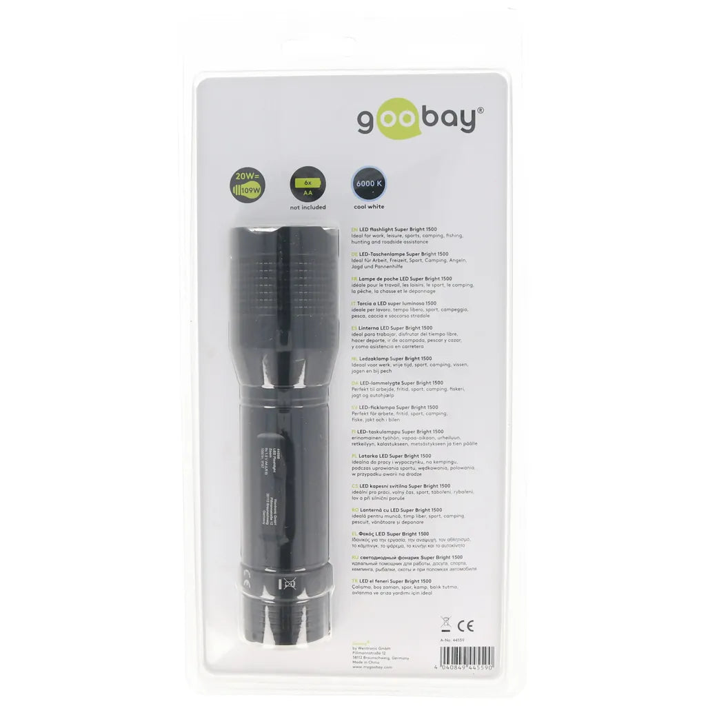 Goobay LED-Taschenlampe Super Bright 1500