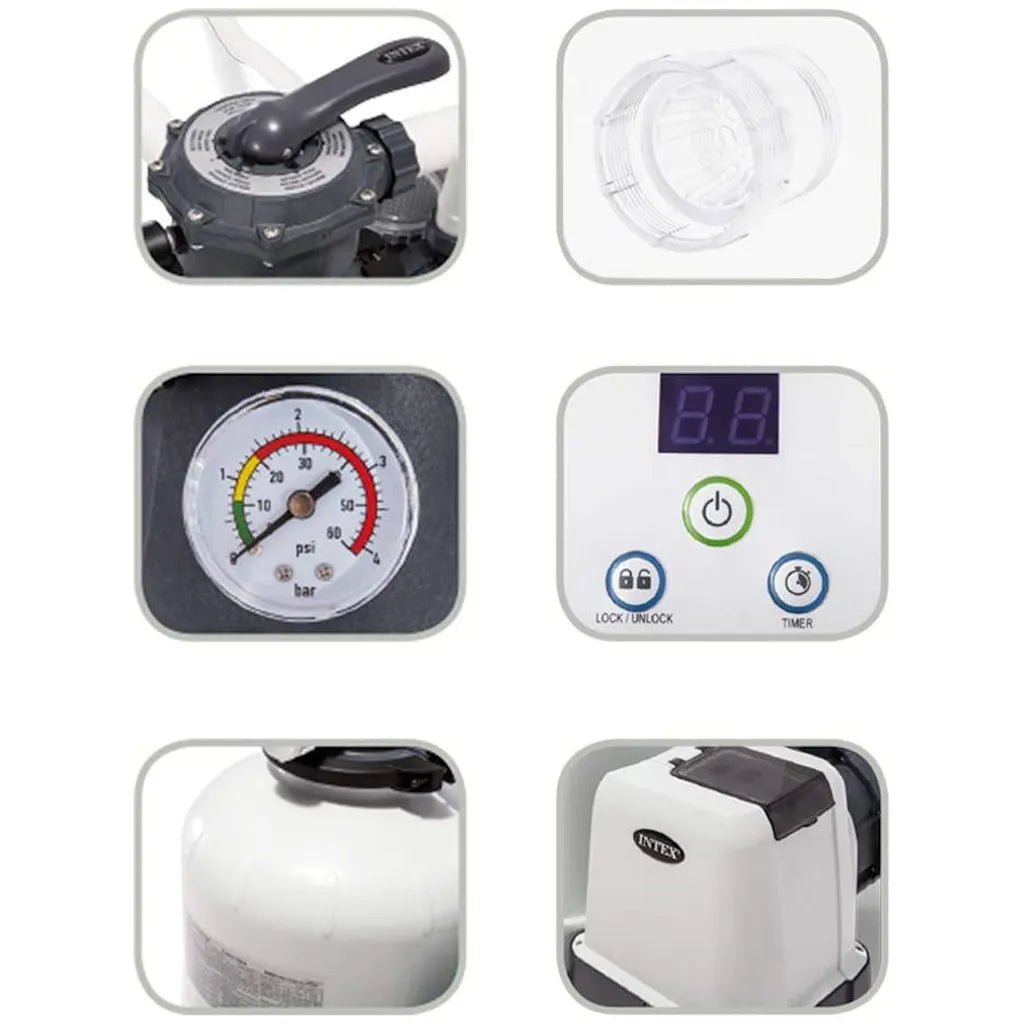  INTEX 26644GS - RCD Sandfilterpumpe - SX1500 (4,5m³l/hr, Bis 20m³ Pool)