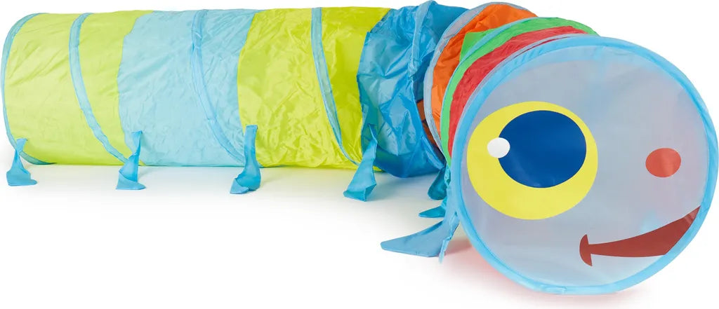  Bieco XXL Krabbeltunnel Ab 1 Jahr | 250 X 46 Cm | Spieltunnel Kind Und Baby | Farbenfroh | Tausendfüssler | Tunnel Kinder | Spielzelt | Hundetunnel | Hunde Spieltunnel |Krabbeltunnel Baby