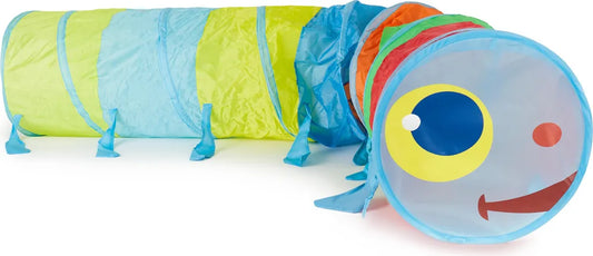  Bieco XXL Krabbeltunnel Ab 1 Jahr | 250 X 46 Cm | Spieltunnel Kind Und Baby | Farbenfroh | Tausendfüssler | Tunnel Kinder | Spielzelt | Hundetunnel | Hunde Spieltunnel |Krabbeltunnel Baby