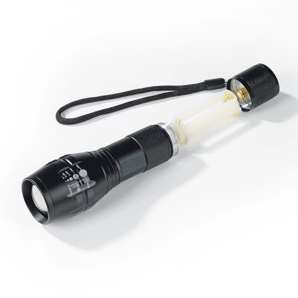 EASYmaxx LED Security Funktions Taschenlampe Sicherheit Bis 150m Metallgehäuse