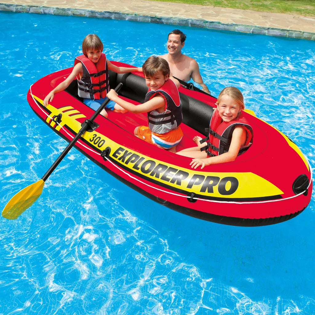  INTEX Explorer Pro 300 Set Aufblasbares Boot Mit Ruder Und Pumpe 58358NP