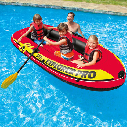  INTEX Explorer Pro 300 Set Aufblasbares Boot Mit Ruder Und Pumpe 58358NP
