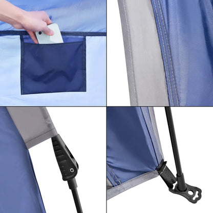 Pro-Tec Campingzelt Nybro Für 2-3 Personen Kuppelzelt 240 X 205 X 140 Cm Sekundenzelt Sofortzelt Festivalzelt Camping Automatik Zelt Wasserdicht Blau