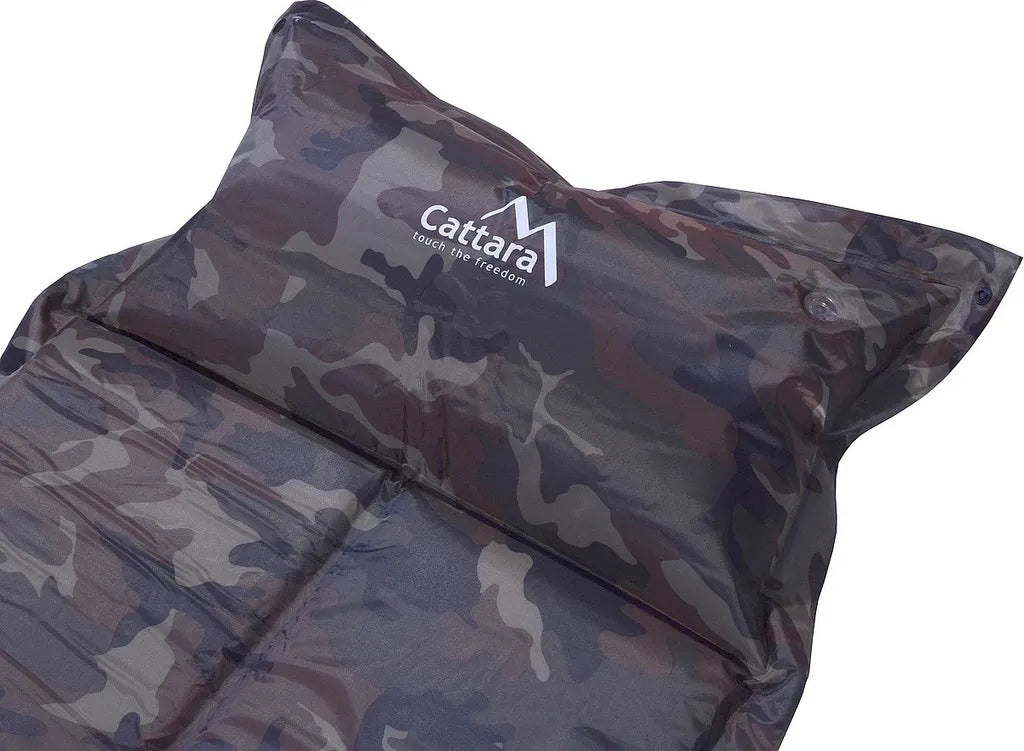 Cattara 13322 - Selbstaufblasbare Isomatte 183x58x2,5cm Mit Kissen NAVY