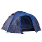  Outsunny Doppelwandzelt Kuppelzelt Outdoor Iglu Familienzelt Für 4 Personen 4 Jahreszeiten Wasserdicht Mit Tragetasche Moskitonetz Tür Polyester + Glasfaser Blau 250 X 300 X 130 Cm
