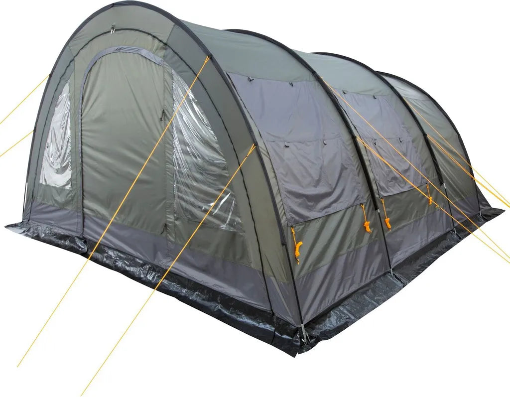  CampFeuer Zelt Relax6 Für 6 Personen | Oliv/Grau, Tunnelzelt 5000 Mm Wassersäule