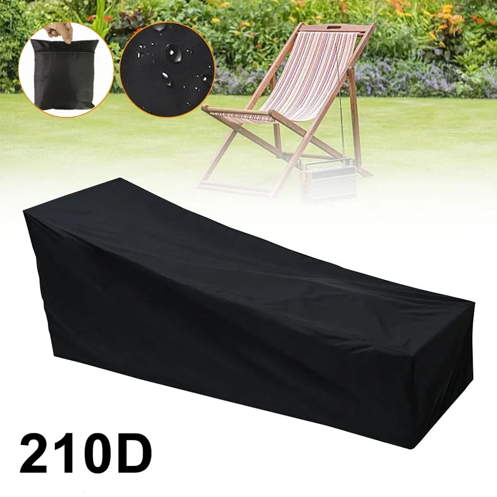  Sonnenliege Schutzhülle , Gartenliege Abdeckplane 210D /420D Oxford Wasserdicht, Winddicht, UV-Beständig Schutzhülle Für Sonnenliege Gartenmöbel Deckchair Liegestuhl
