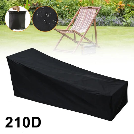  Sonnenliege Schutzhülle , Gartenliege Abdeckplane 210D /420D Oxford Wasserdicht, Winddicht, UV-Beständig Schutzhülle Für Sonnenliege Gartenmöbel Deckchair Liegestuhl