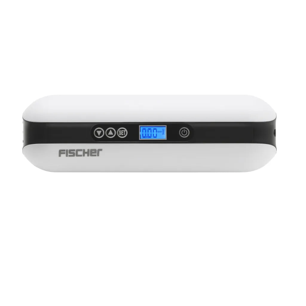  FISCHER Akku-Kompressor Mit Powerbank Und LED-Taschenlampe