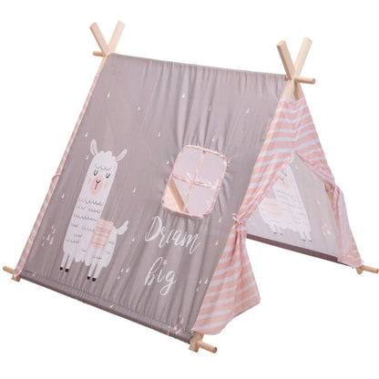  Kinderzelt WASCHBÄR/LAMA, 101x106x106 Cm - Home Styling Collection