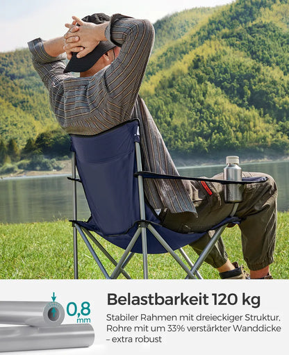  SONGMICS Campingstuhl Klappbar, Camping Stuhl, 2er Set, Faltbar, Bis Zu 120 Kg Belastbar GCB01IN