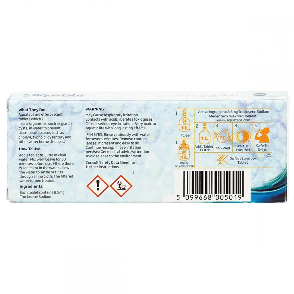  Medentech Aquatabs - Wasseraufbereitungstabletten - Weiß