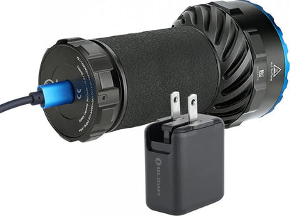  Olight Marauder 2 LED Taschenlampen，Wiederaufladbare Taschenlampe Mit Hohem Lumenwert, Wasserdicht Klasse 8, 800 Metern Leuchtweite, 7 Leuchtmodi