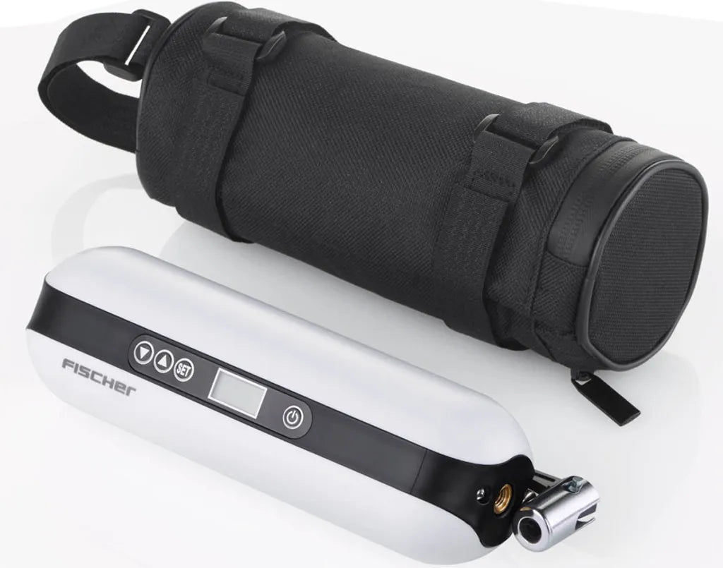  FISCHER Akku-Kompressor Mit Powerbank Und LED-Taschenlampe