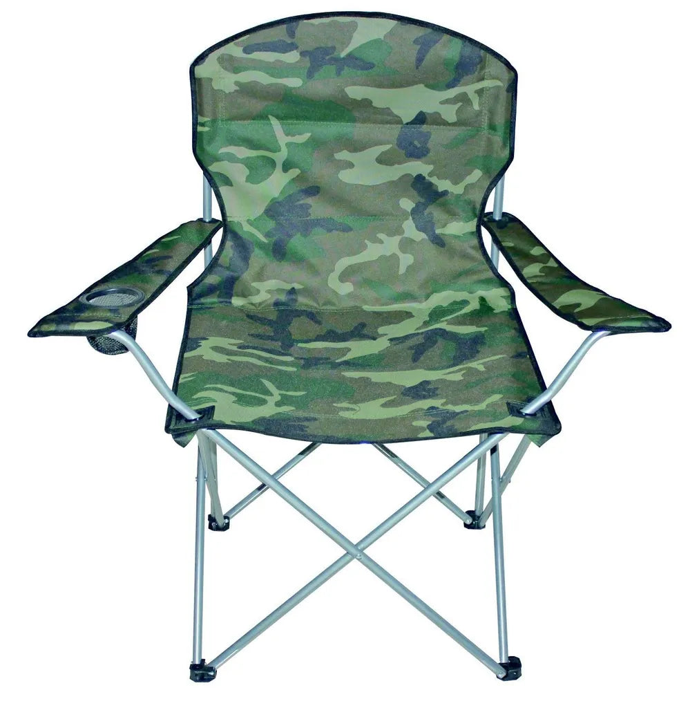  Linder Exclusiv Campingstuhl Mit Getränkehalter, Anglersessel Camouflage