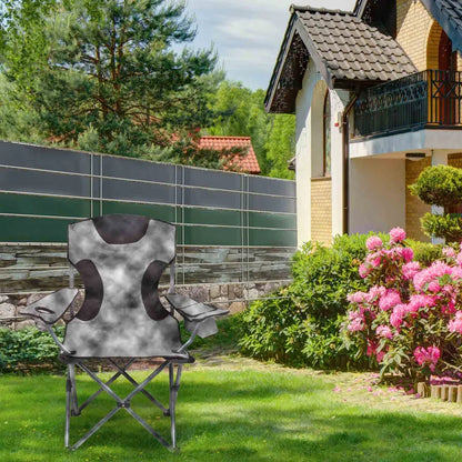  HanSe Campingstuhl Klappstuhl Faltstuhl Anglerstuhl Mit Kühltasche Und Flaschenhalter In Grau/Schwarz