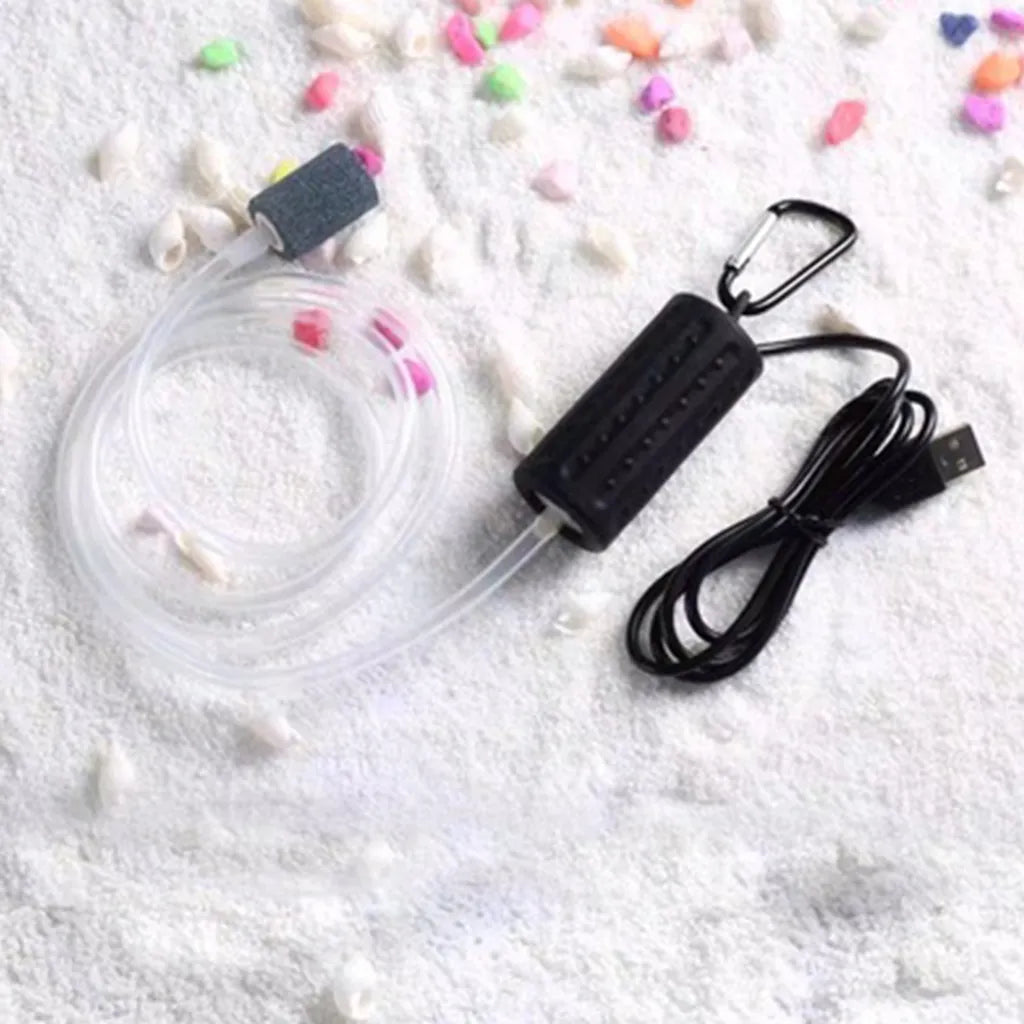  Mini USB Aquarium Luftpumpen Tragbare Sauerstoff Luftpumpen Stumm Energiespar Zubehör