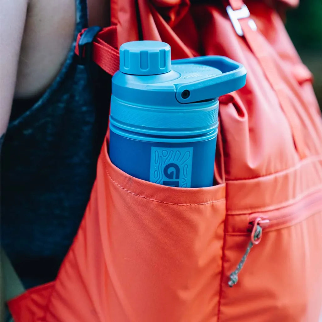  Grayl UltraPress Outdoor- & Reisewasserfilter, Forest Blue Mit 1 Ersatzfilter