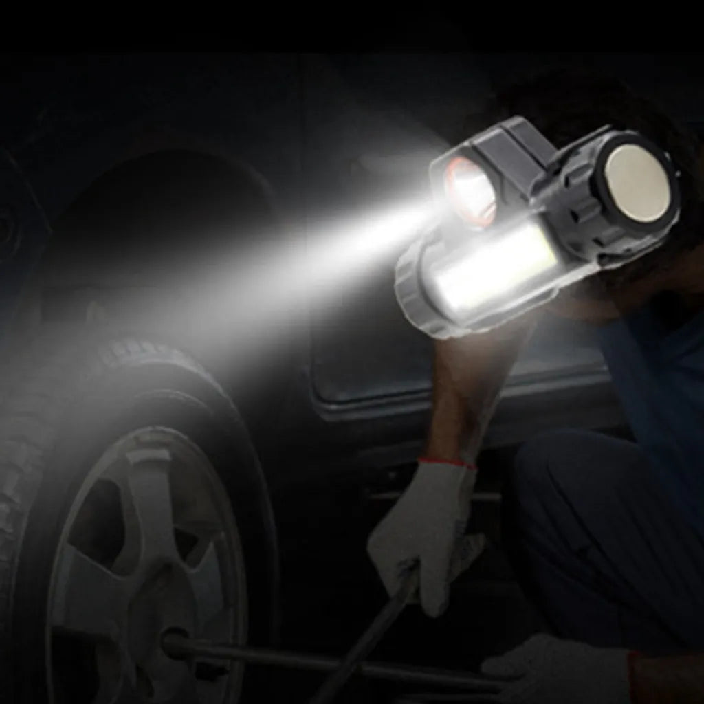  Superheller LED-Scheinwerfer Wiederaufladbar Scheinwerfer Taschenlampe Camping