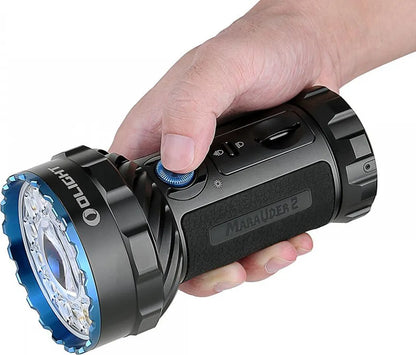  Olight Marauder 2 LED Taschenlampen，Wiederaufladbare Taschenlampe Mit Hohem Lumenwert, Wasserdicht Klasse 8, 800 Metern Leuchtweite, 7 Leuchtmodi