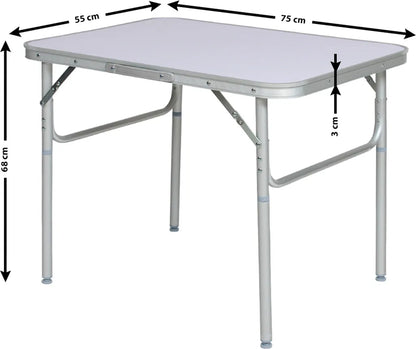  Tectake Camping Klapptisch Aus Aluminium 75x55x68cm - Grau