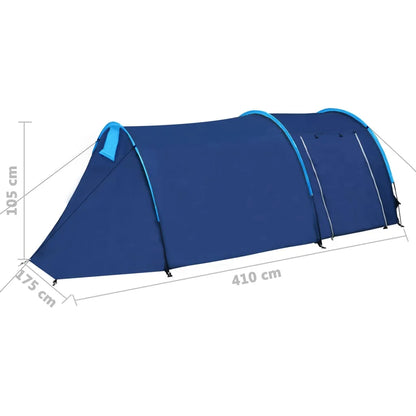  VidaXL Campingzelt 4 Personen Marineblau / Hellblau