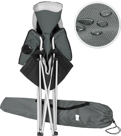  Tectake Campingstuhl Mit Polsterung - Grau