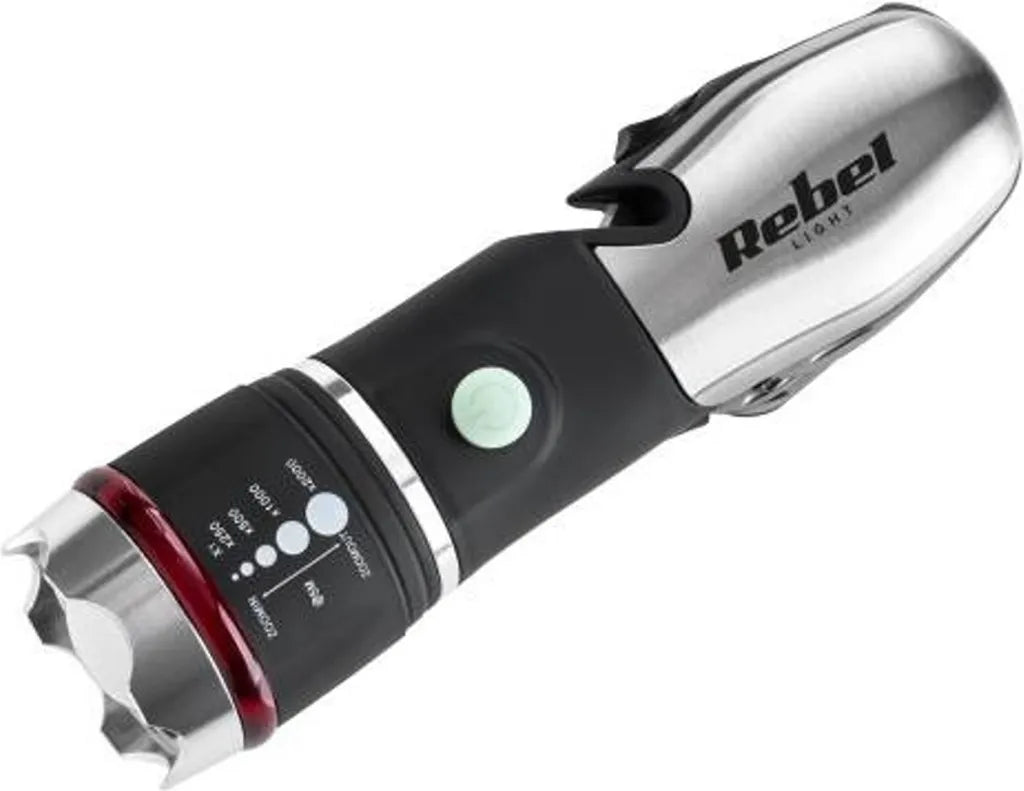 Rebel Multifunktionale Taschenlampe Multifunktionswerkzeug 8 Funktionen 3 Lichtmodi 3W 120 Lm Bis 80m Batteriebetrieben