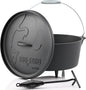  BBQ-Toro Dutch Oven DO9A, 7,2 L Alpha Gusseisen Kochtopf, Gusstopf