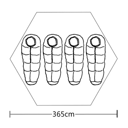  VidaXL 4-Personen-Zelt Grün