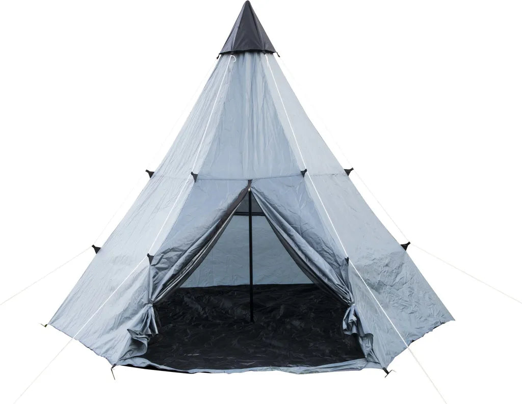 Tipi Zelt - 4 Personen - 360 X 360 X 260cm - Grau/Anthrazit