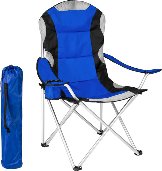  Tectake Campingstuhl Mit Polsterung - Blau