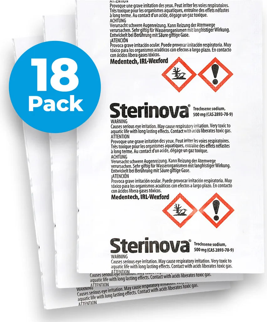  JB White Puritabs Sterinova 18x Wasser Rudergerät Tabletten Gegen Algen, Extra Konzentriert, Chlortabletten ZB Geeignet Für WaterRower, SportPlus, Skandika Wasserrudergerät (3 X 6)