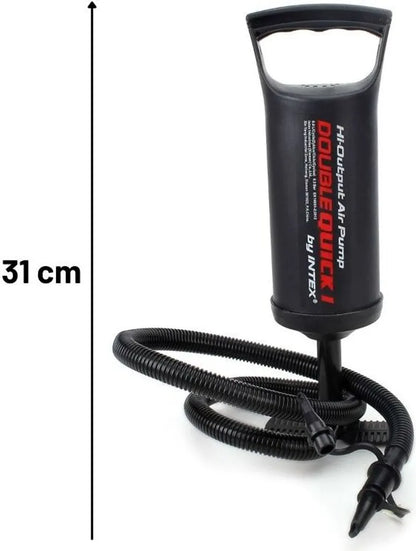  Intex Doppelhub Luftpumpe Double Quick I 29cm 3 Adapter 6.7/8.5/18mm