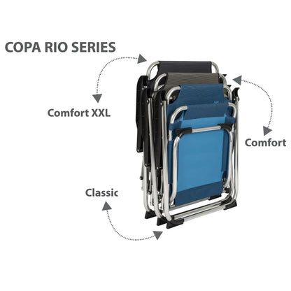  Bo-Camp Klappbarer Campingstuhl Copa Rio Classic Graphitgrau
