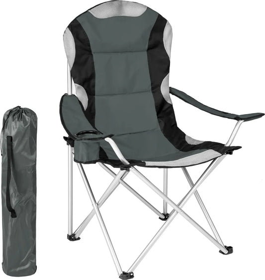  Tectake Campingstuhl Mit Polsterung - Grau