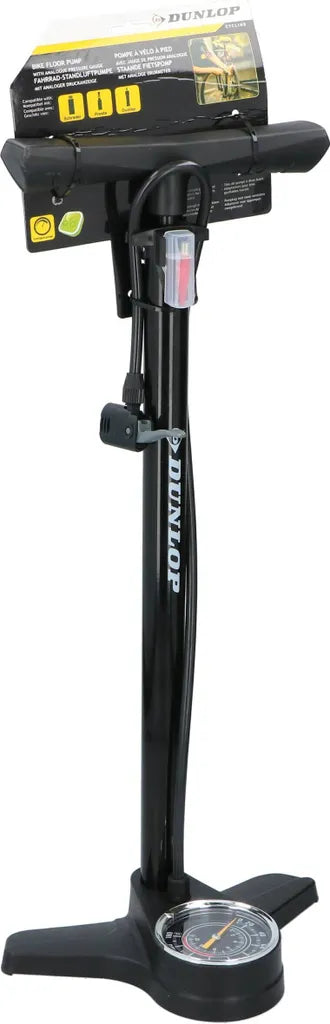  Fahrradpumpe Mit Manometer - Luftpumpe Für Alle Ventile - Standpumpe Für Dunlop-Ventil - Presta-Ventil Und Auto-Ventil - Schwarz