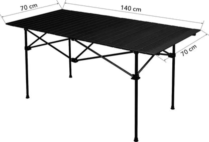  Klappbarer Campingtisch Esstisch Spieltisch Schwarz 1,40 Mtransportabel