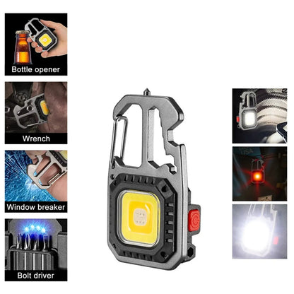  COB Kleine Taschenlampen, USB Wiederaufladbarer,Tragbares Taschenlicht Mit Schlüsselanhänger,3 Leuchtmodi